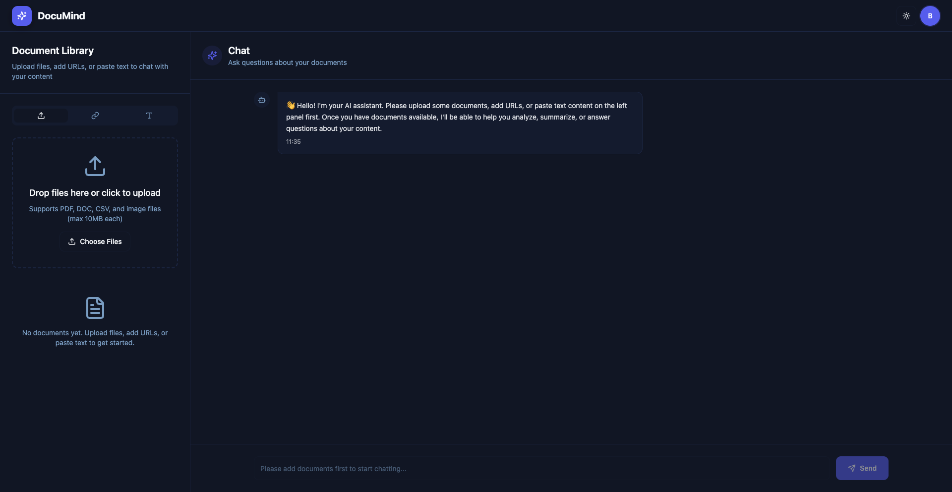 DocuMind — AI Document Chat