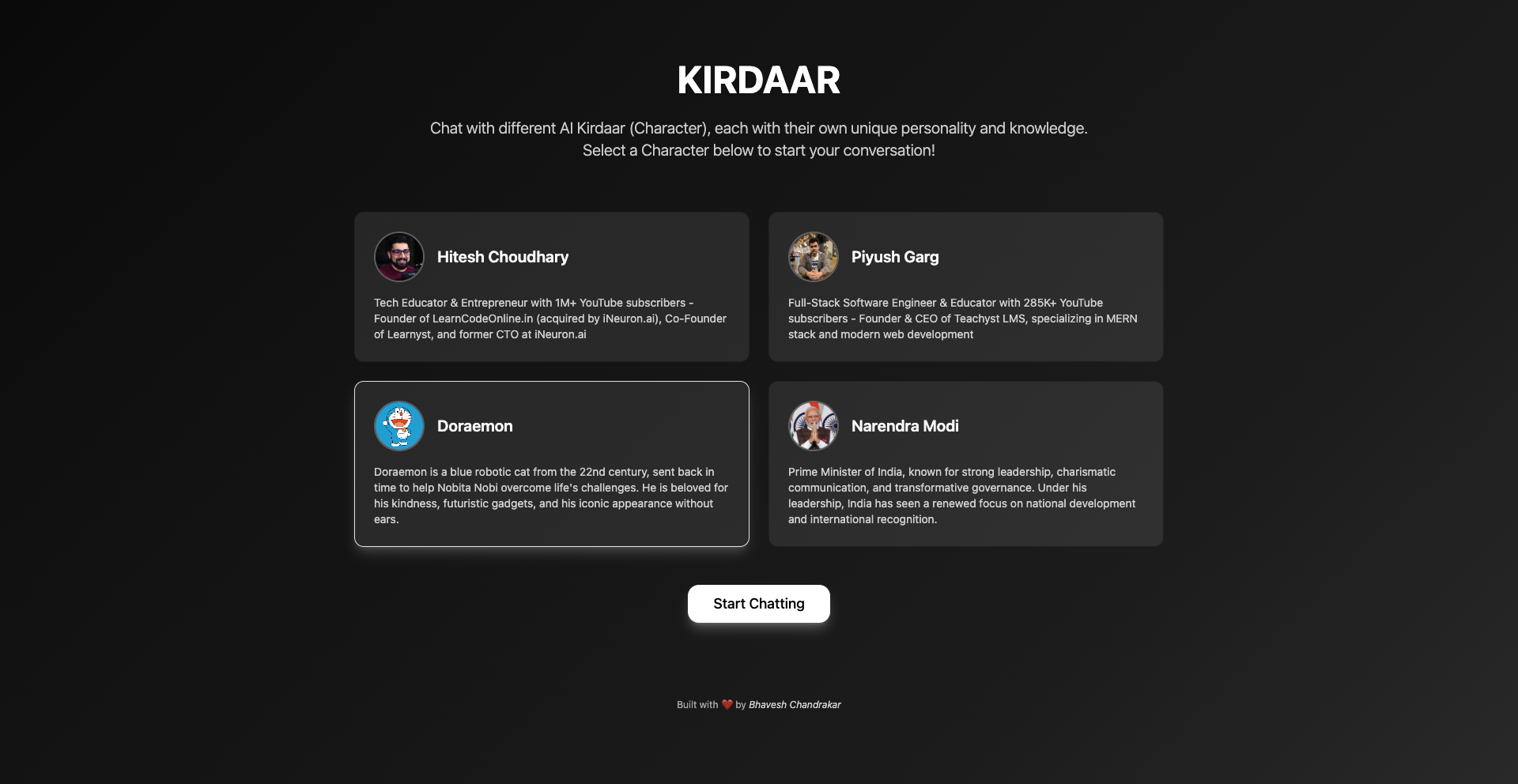 Kirdaar — Persona Bot